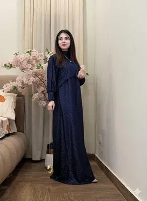 Green Glitter 2Pcs Maxi Dress Set
